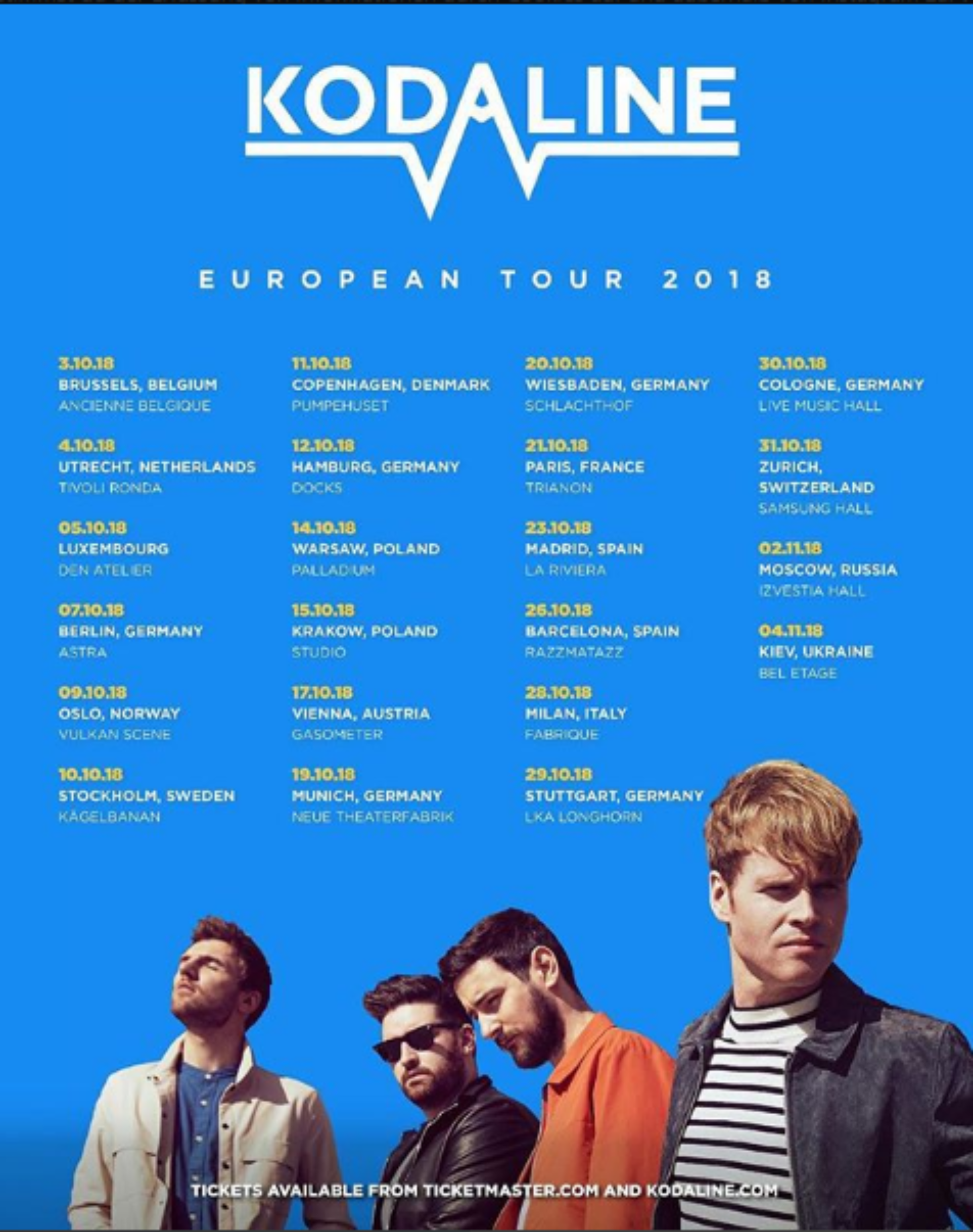 kodaline tour europe