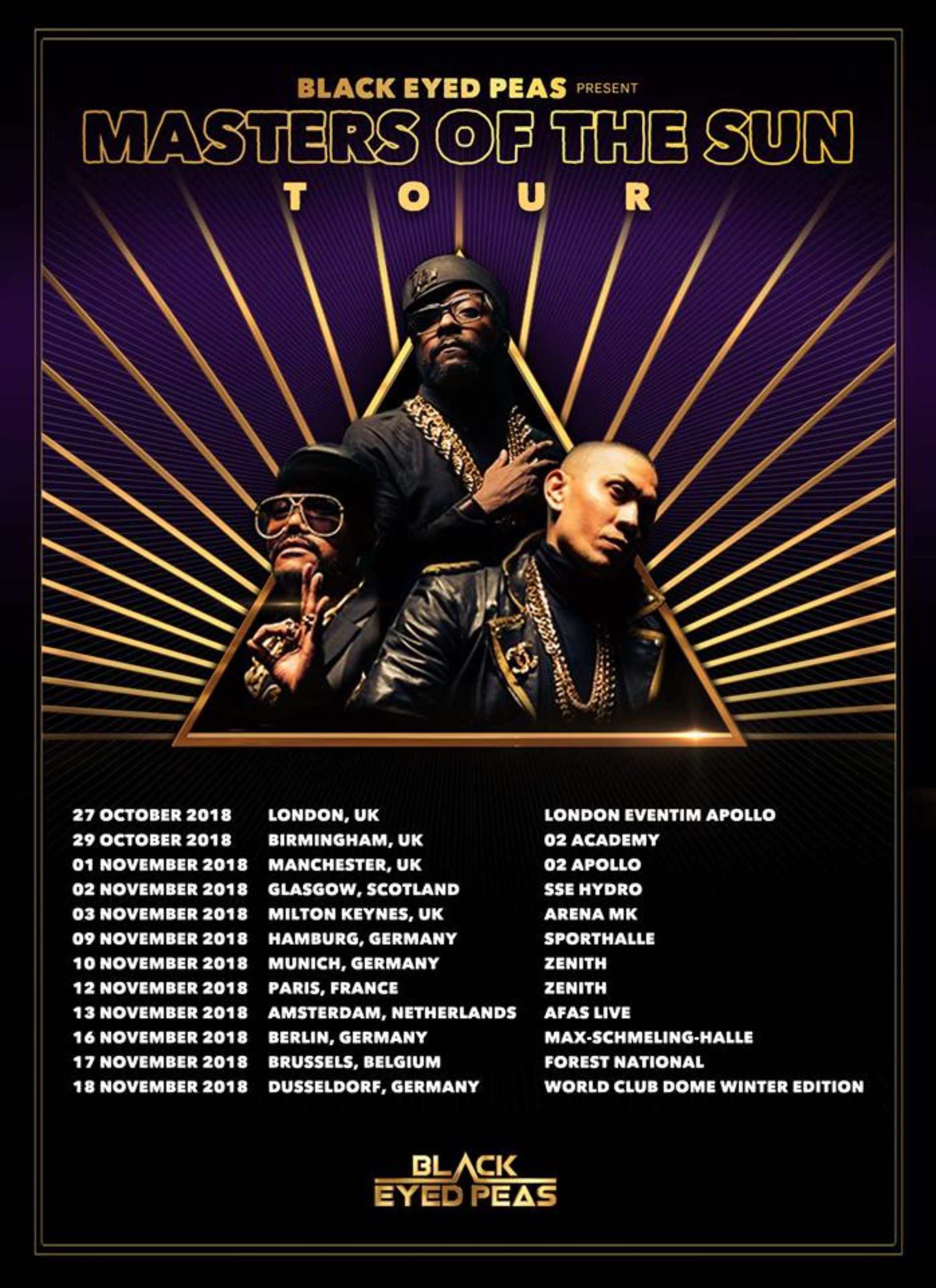 Black Eyed Peas Masters Of The Sun Tour 2018 Konzert und Musiknews