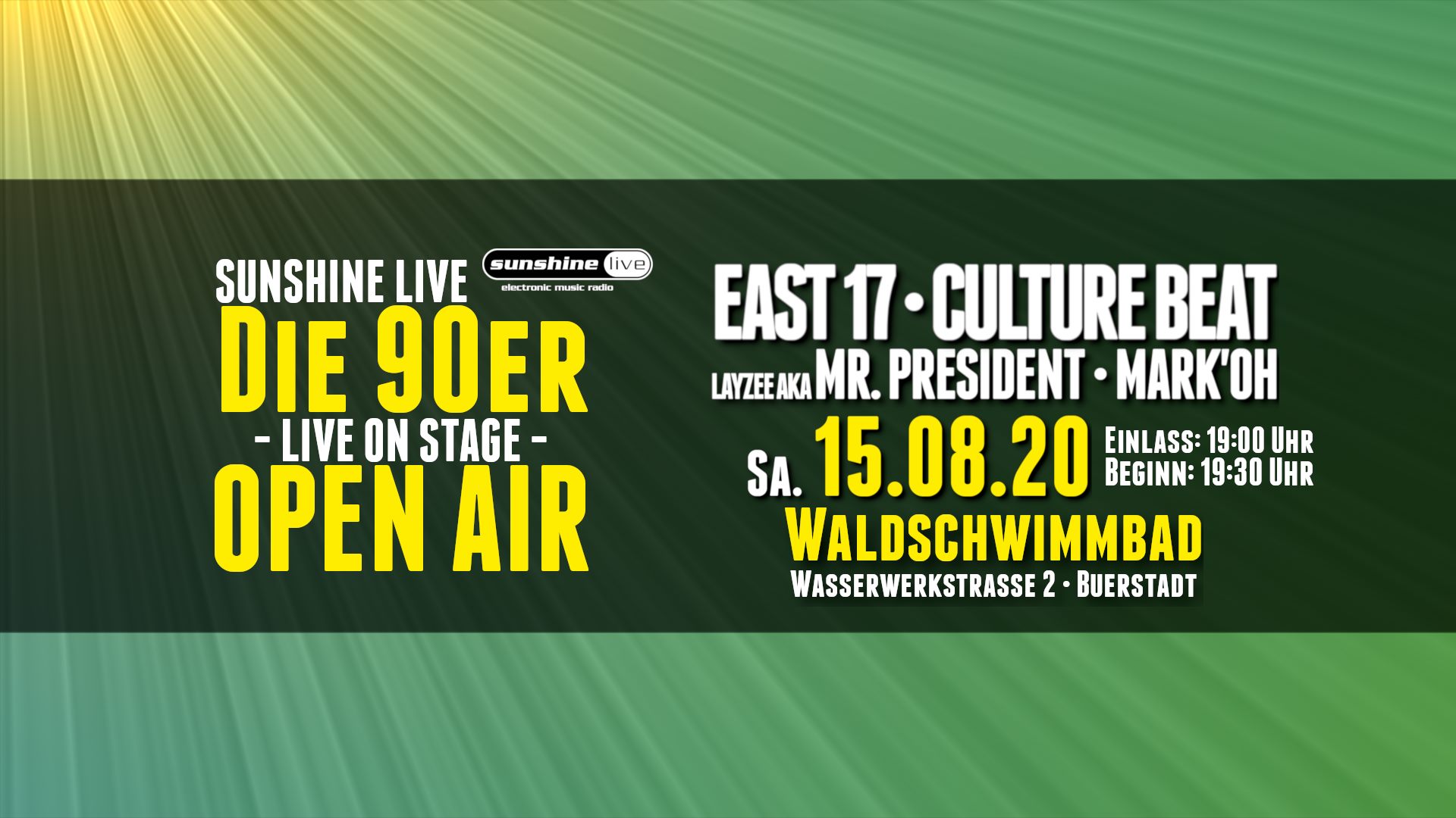 Sunshine Live die 90er Party 2019 Concertvisions Sunshine Live die 90er Party 2019 Concertvisions