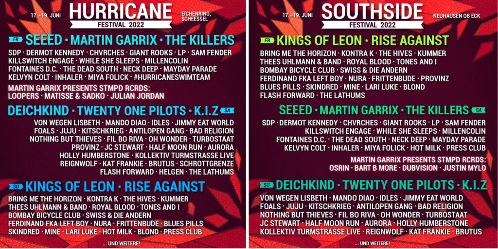 Hurricane und Southside Festival Concertvisions