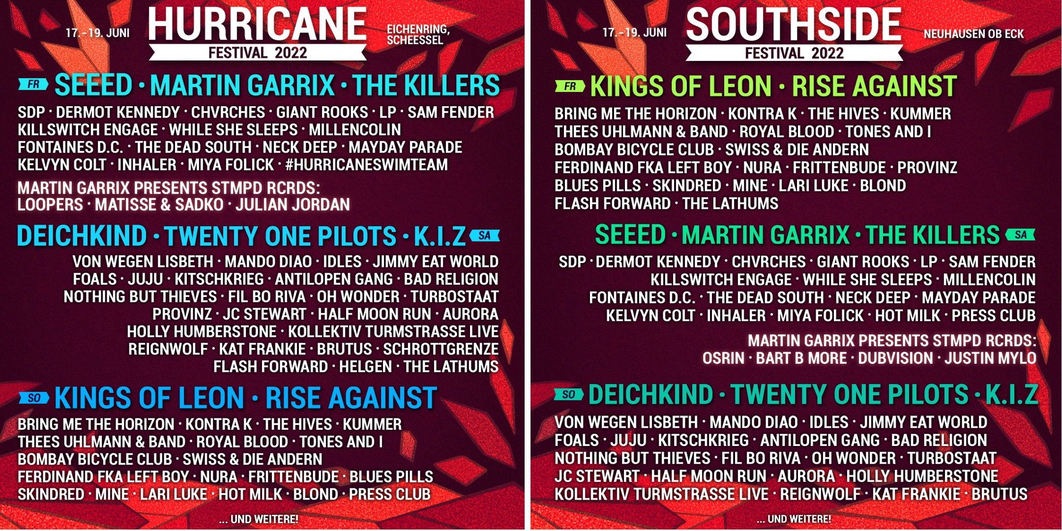 Hurricane und Southside Festival - Concertvisions