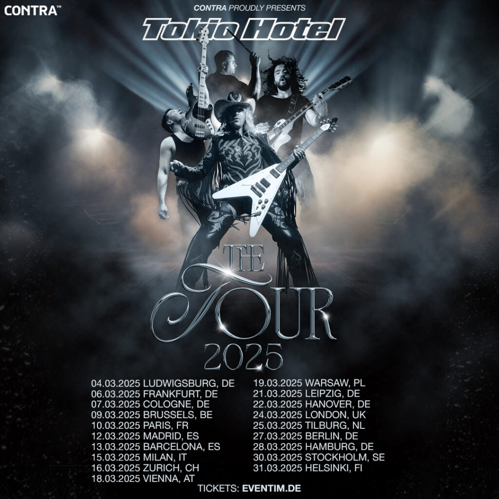  Tokio Hotel - Tour im Frühjahr 2025 - Concertvisions Illustration 