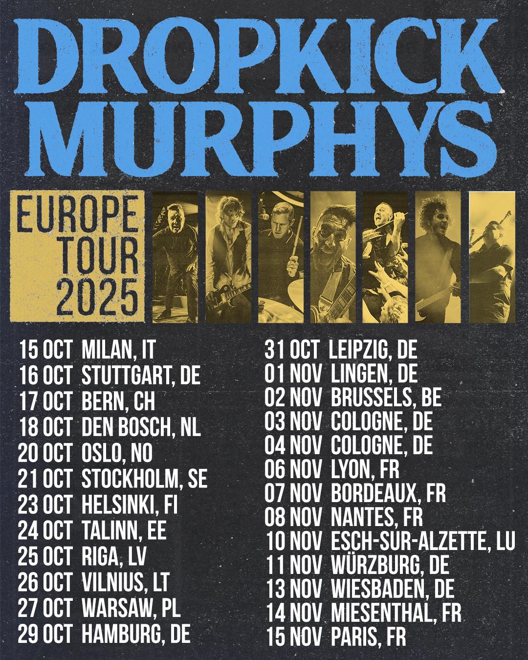 Dropkick Murphys Europe Tour 2025 Concertvisions Dropkick Murphys Europe Tour 2025 Concertvisions