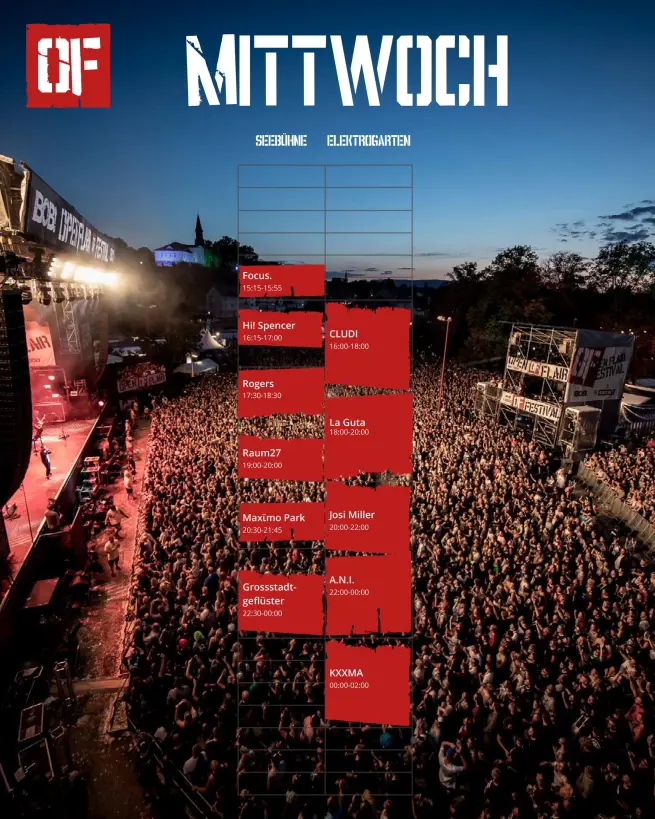 Open Flair Timetable 2025 Mittwoch