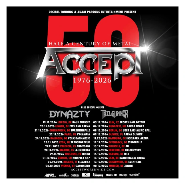 Accept - Jubiläumstour 2026, 50 Jahre Accept