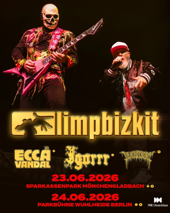 Limp Bizkit live auf Tour 2026 für zwei Headliner Shows in Deutschland