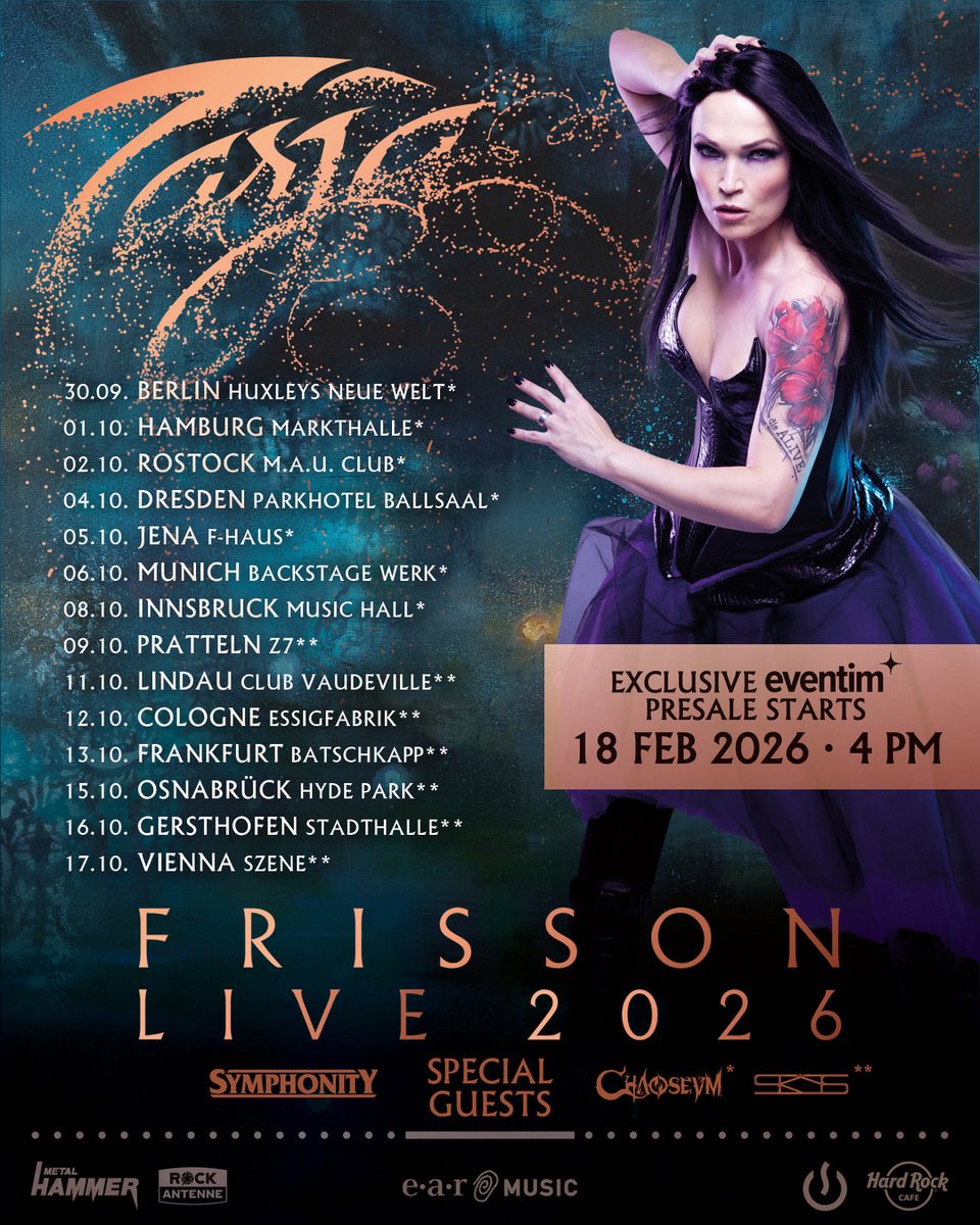 Tarja Frisson Tour 2026