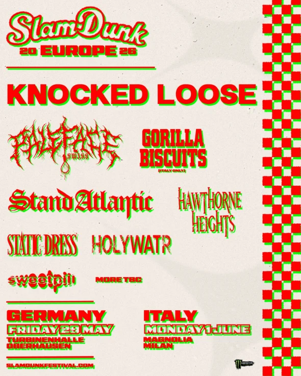 Das beliebte Slam Dunk Festival kommt nach Deutschland! Schon Ende Mai wird es in Oberhausen soweit sein.