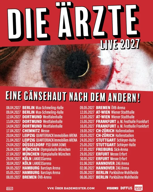 die ärzte 2027 live in Deutschland, Österreich, Schweiz