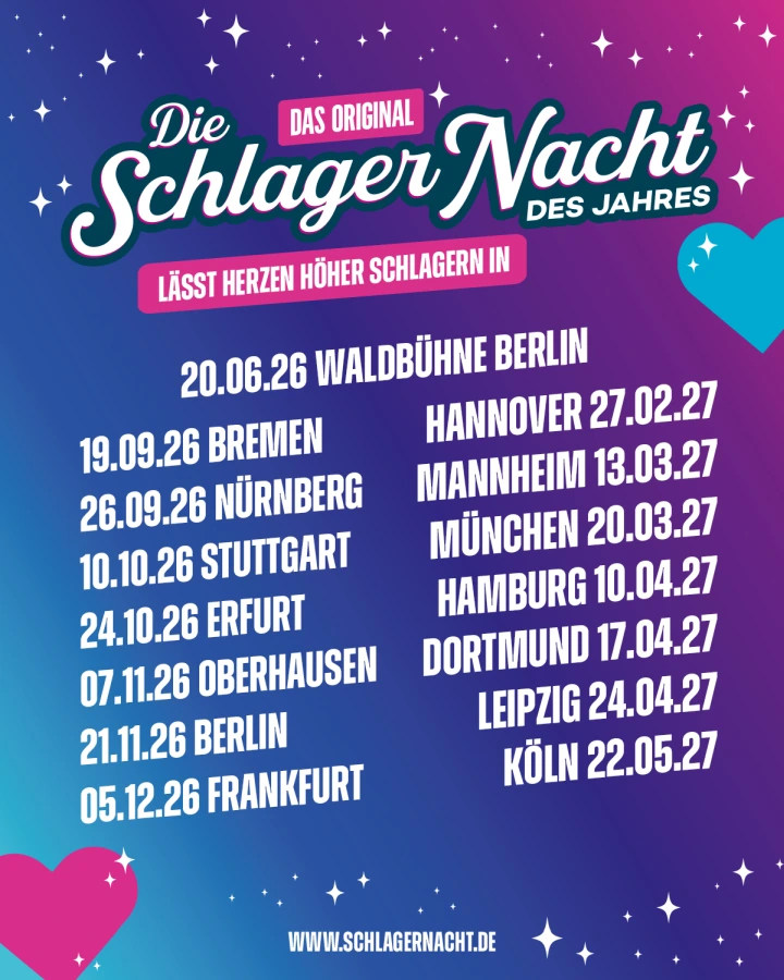 Schlagernacht des Jahres 2026 2027